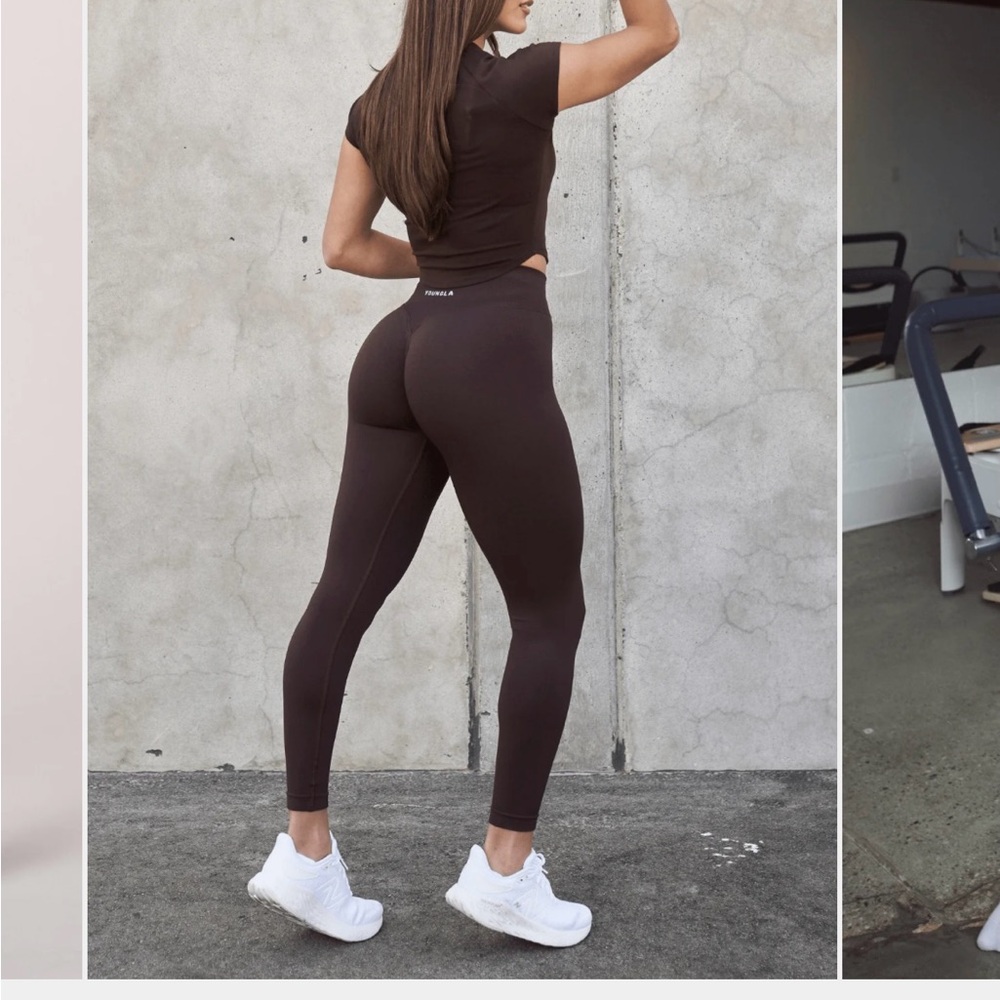 YoungLA Curve Seamless Brown Legging
